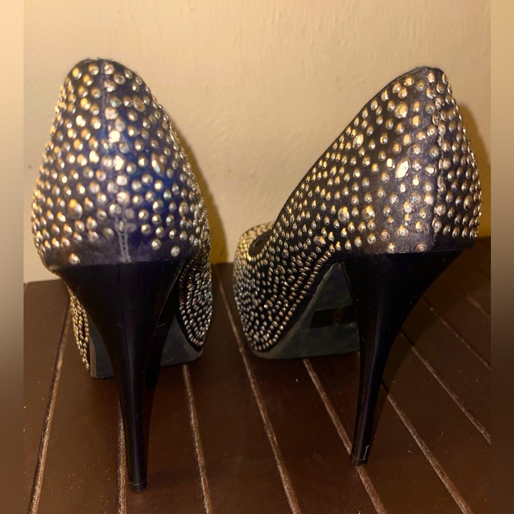 Rhinestone peep toe high heel - Picture 4 of 4
